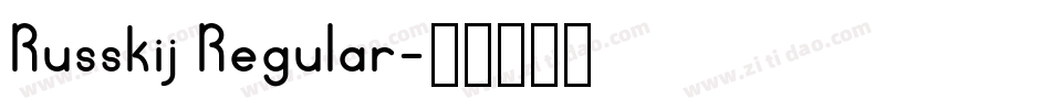 Russkij Regular字体转换